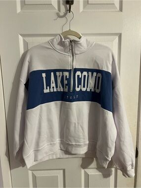 Lake Como Italy Half-Zip Sweatshirt